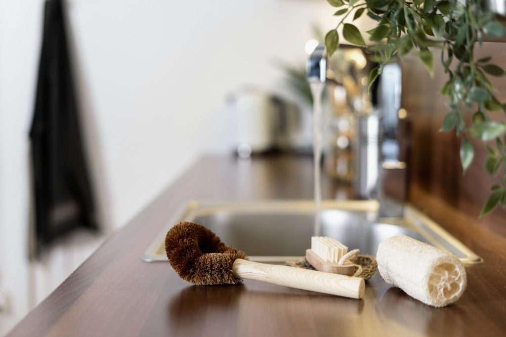 Visual Noise In The Kitchen Table Wood Sink