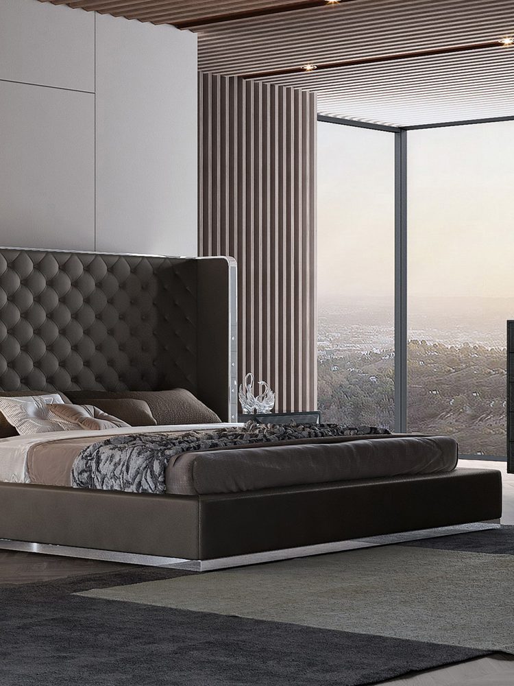 The comfortable and modern Abrazo King Bed turns your bedroom into a real design idea