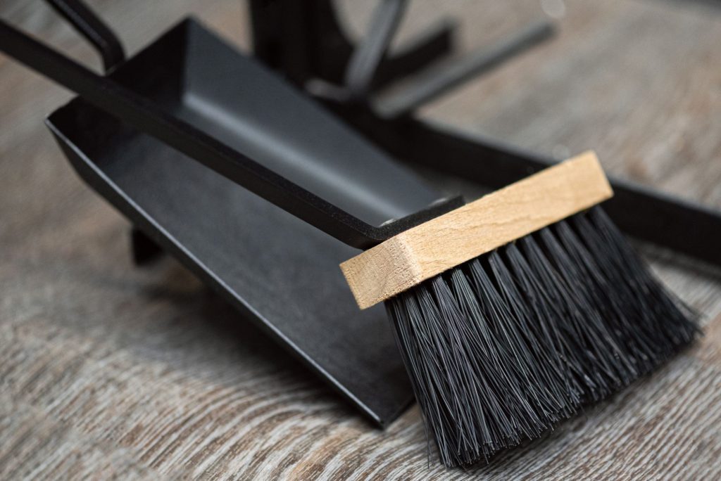 Wood Burning Fireplace Scoop and Broom