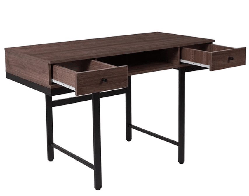 A desk for working from home that will provide you with space to store important documents or other accessories.