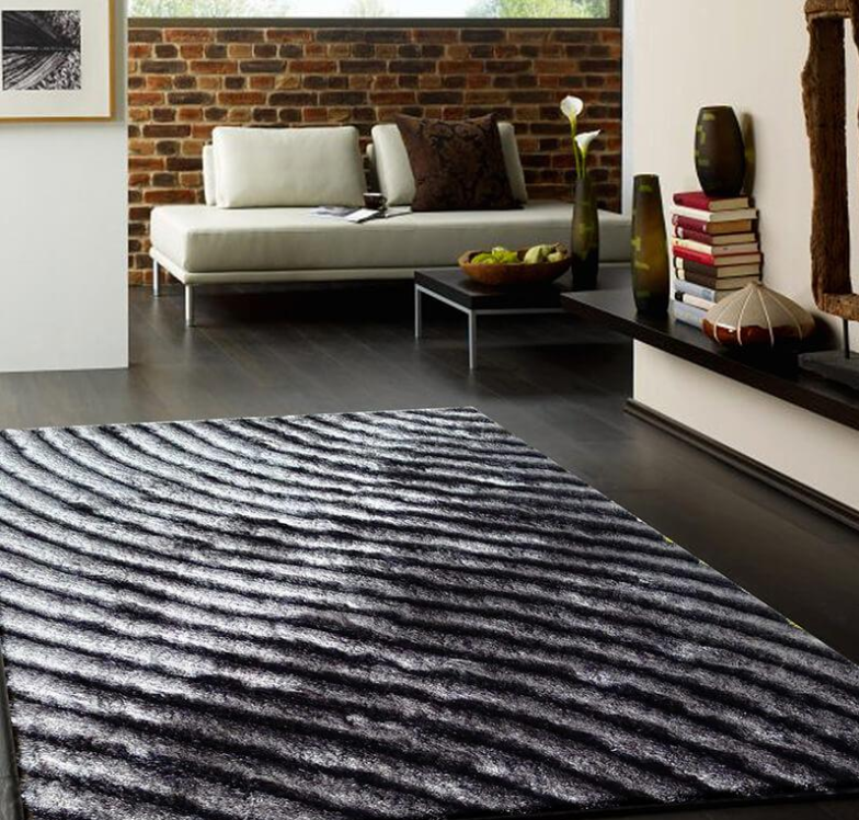 Modern and pleasant to the touch Furnings Belmond Gray 3D Shag Rug will bring joy and peace to your home 