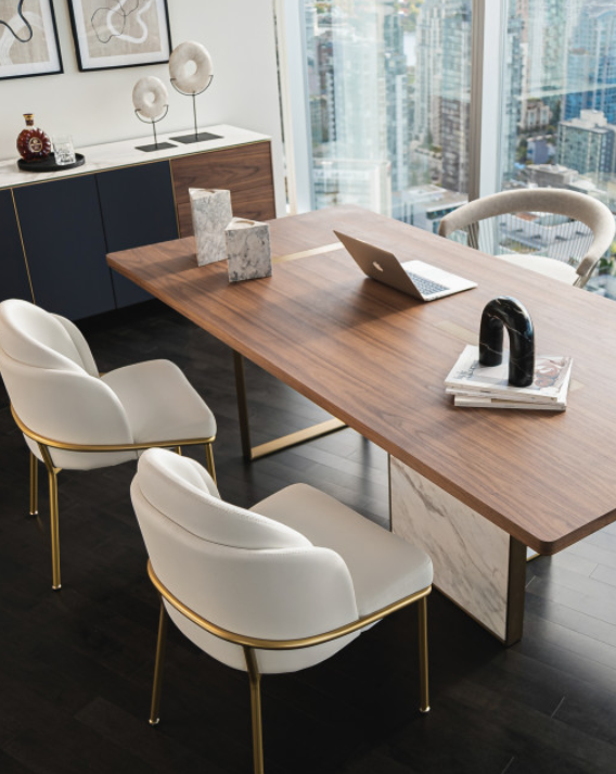 A comfortable and stylish table is suitable for productive work or other tasks