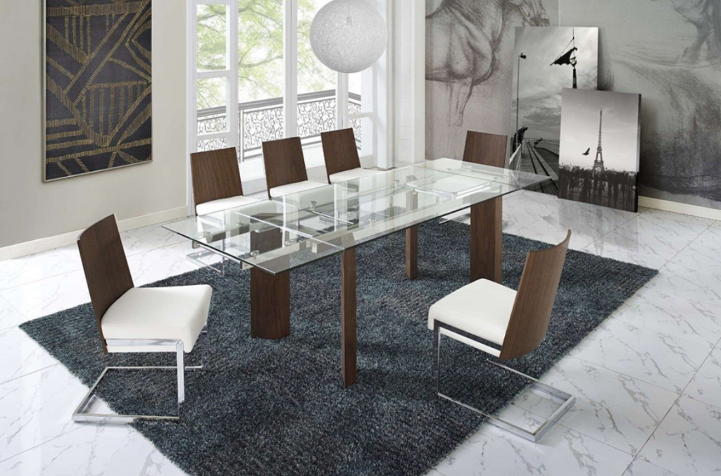 Creative™ Royce Dining Table And 4 White Side Chairs