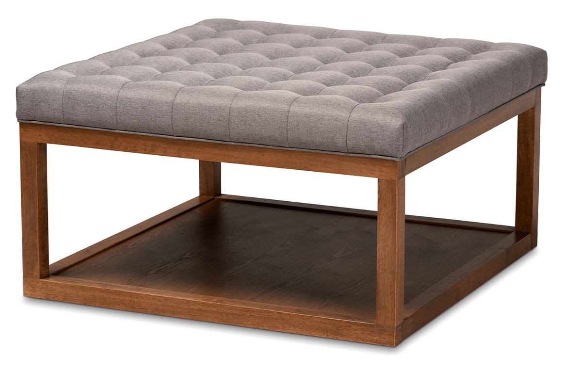 Baxton™ Alvere Modern Ottoman - Gray