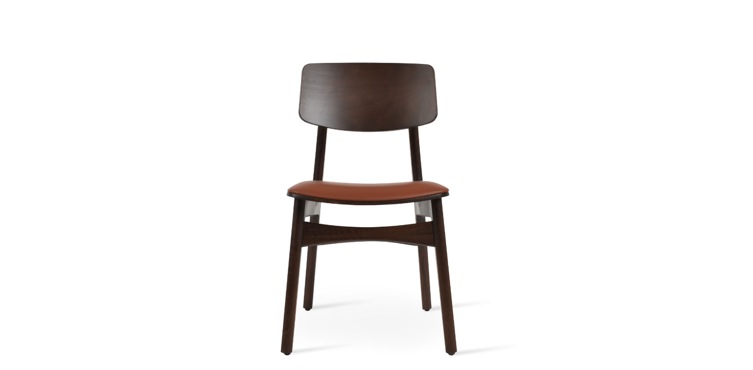 A stylish brown dining room chair from the SohoConcept brand