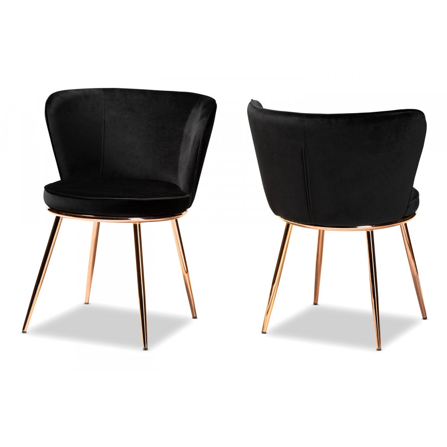 Baxton - Farah Modern 2-Piece Dining Chair Set