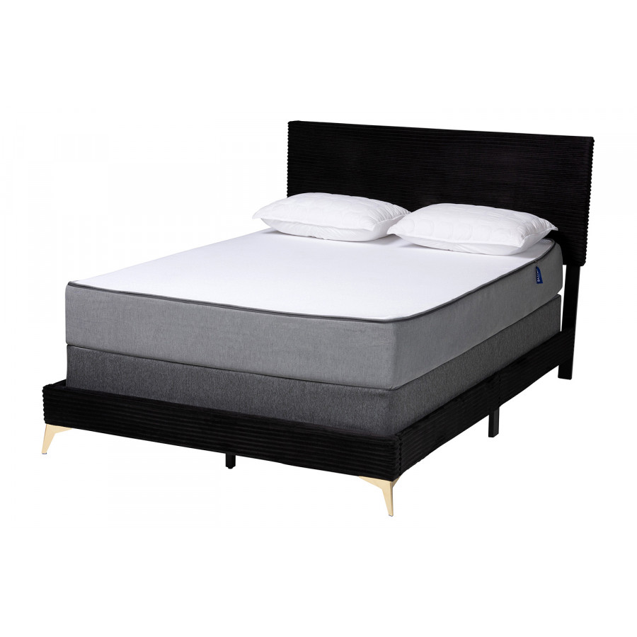 Baxton - Abberton Modern Queen Size Panel Bed