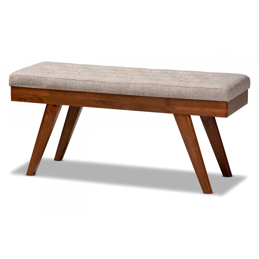 Baxton - Alona Mid-Century Modern Dining Bench