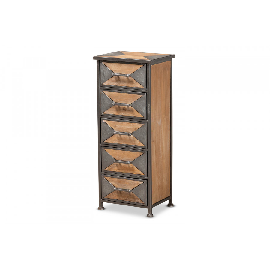 Baxton - Laurel Rustic Industrial Accent Storage Cabinet