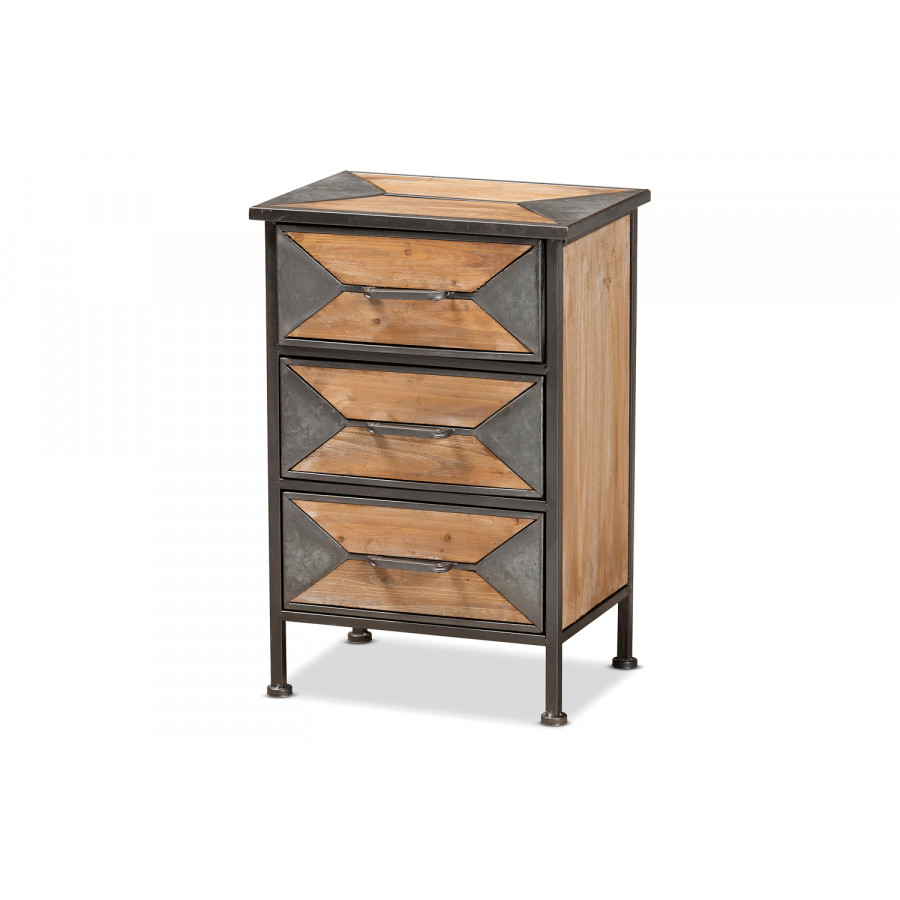 Baxton - Laurel Rustic Industrial End Table