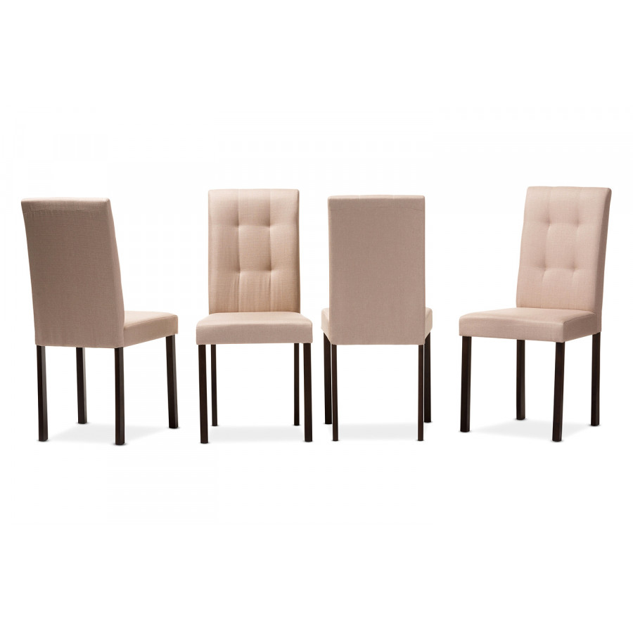 Baxton - Andrew Modern Grid-tufting Dining Chair