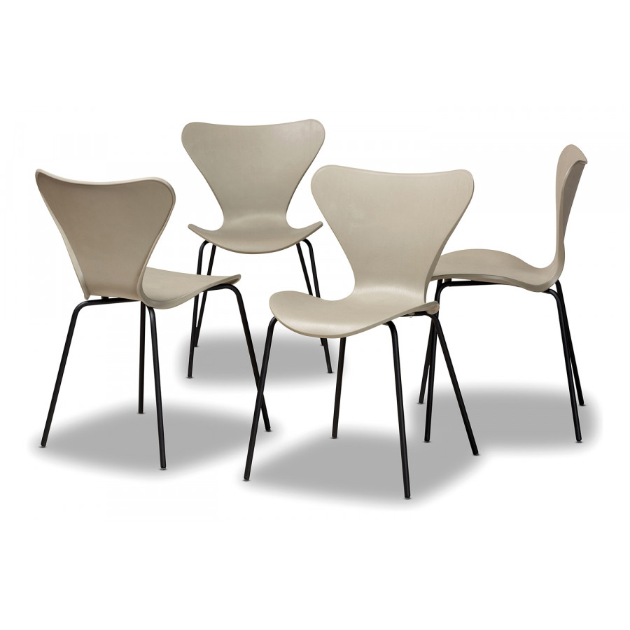 Baxton - Jaden Modern 4-Piece Dining Chair Set