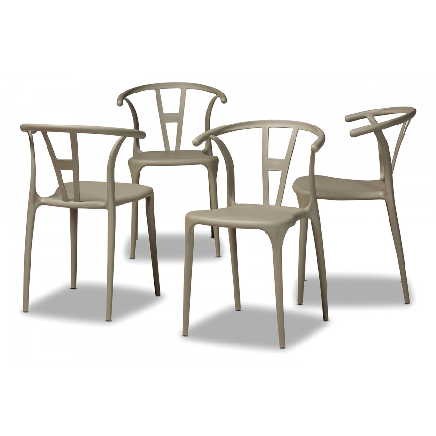 Baxton - Warner Modern 4-Piece Dining Chair Set
