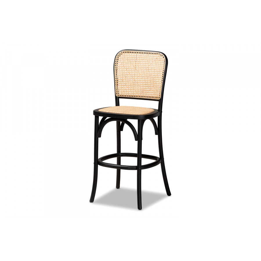 Baxton - Vance Mid-Century Modern Cane Counter Stool