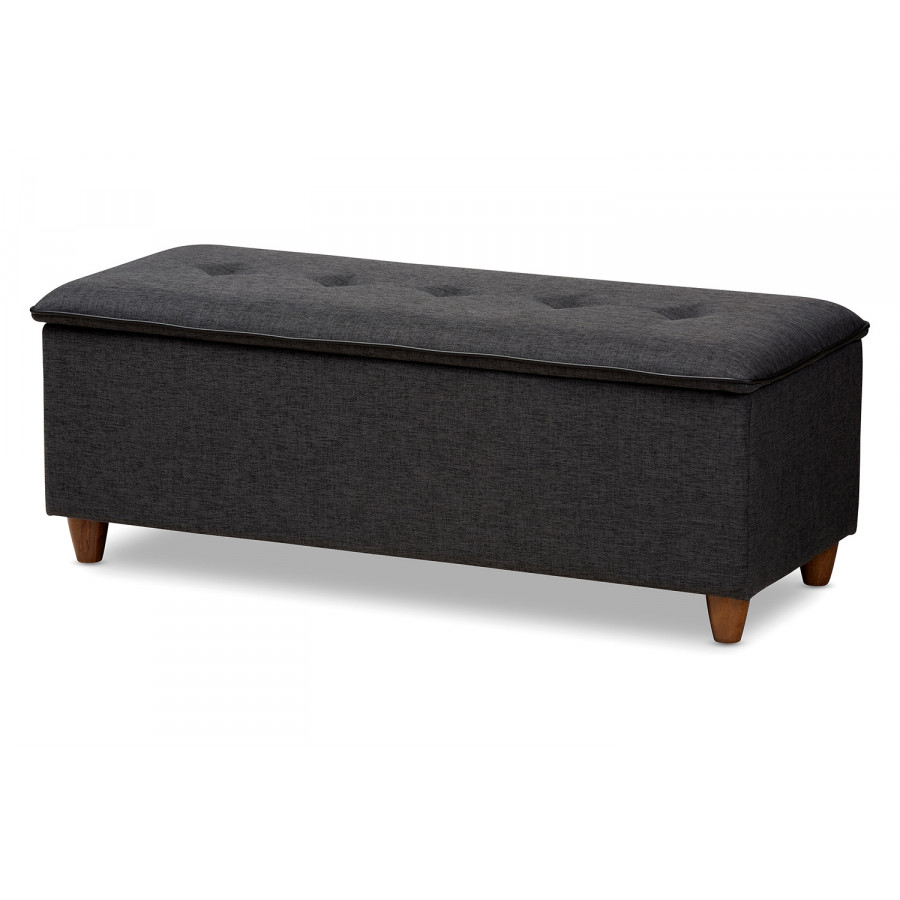 Baxton - Marlisa Mid-Century Modern Ottoman Bench