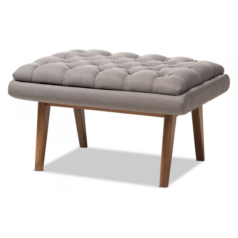 Baxton - Annetha Mid-Century Modern Ottoman