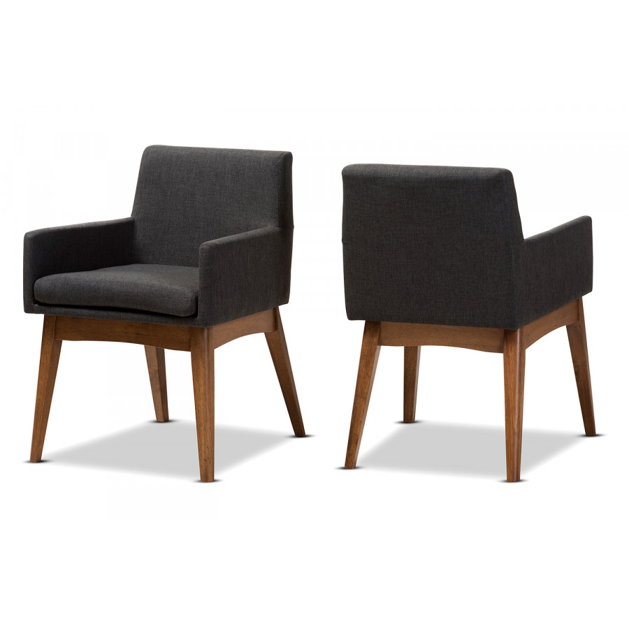 Baxton - Nexus Mid-Century Modern 2-Piece Arm Chair Set