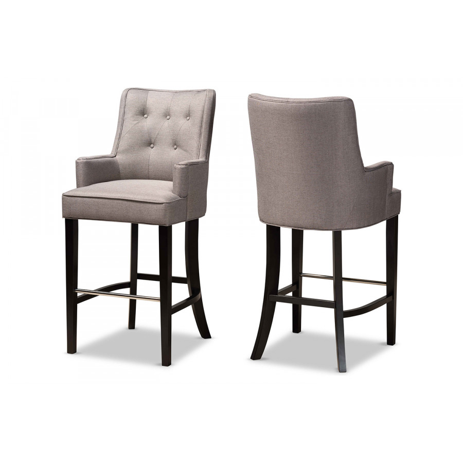 Baxton - Aldon Modern 2-Piece Bar Stool Set