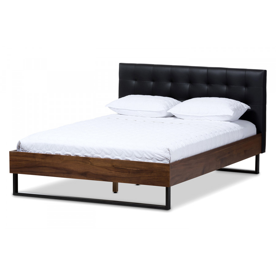 Baxton - Mitchell Black Platform Bed King Size