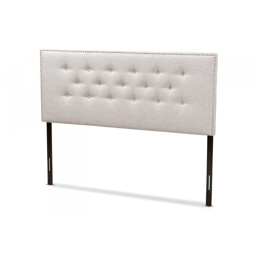 Baxton - Windsor Modern Grayish Beige Headboard Full Size