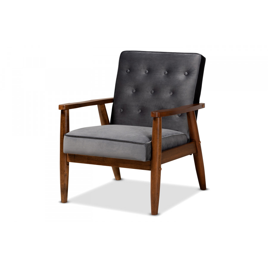 Baxton - Sorrento Mid-Century Modern Lounge Chair