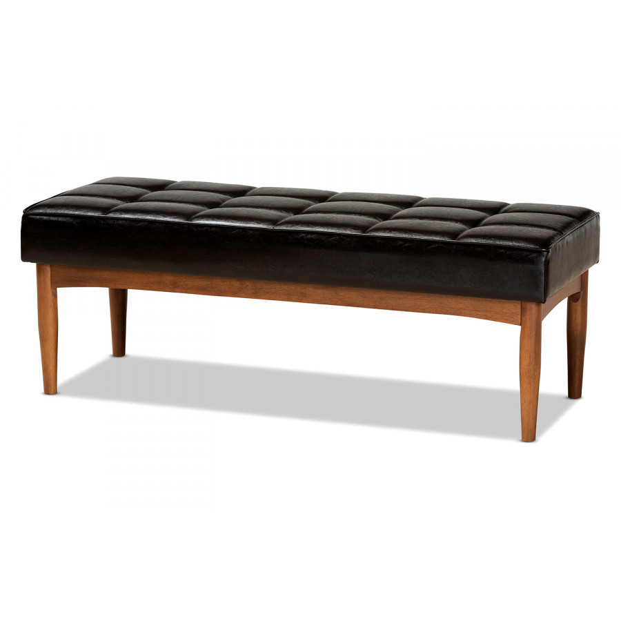 Baxton - Sanford Mid-Century Modern Dining Bench