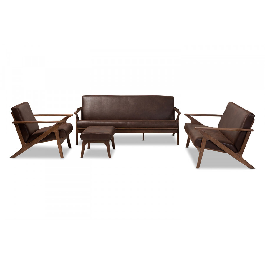 Baxton - Bianca Mid-Century Modern Livingroom Sofa Set