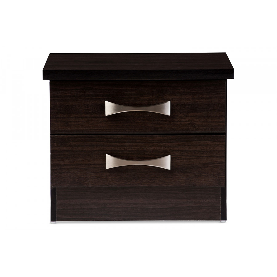 Baxton - Colburn Modern 2-Drawer Storage Nightstand Bedside Table