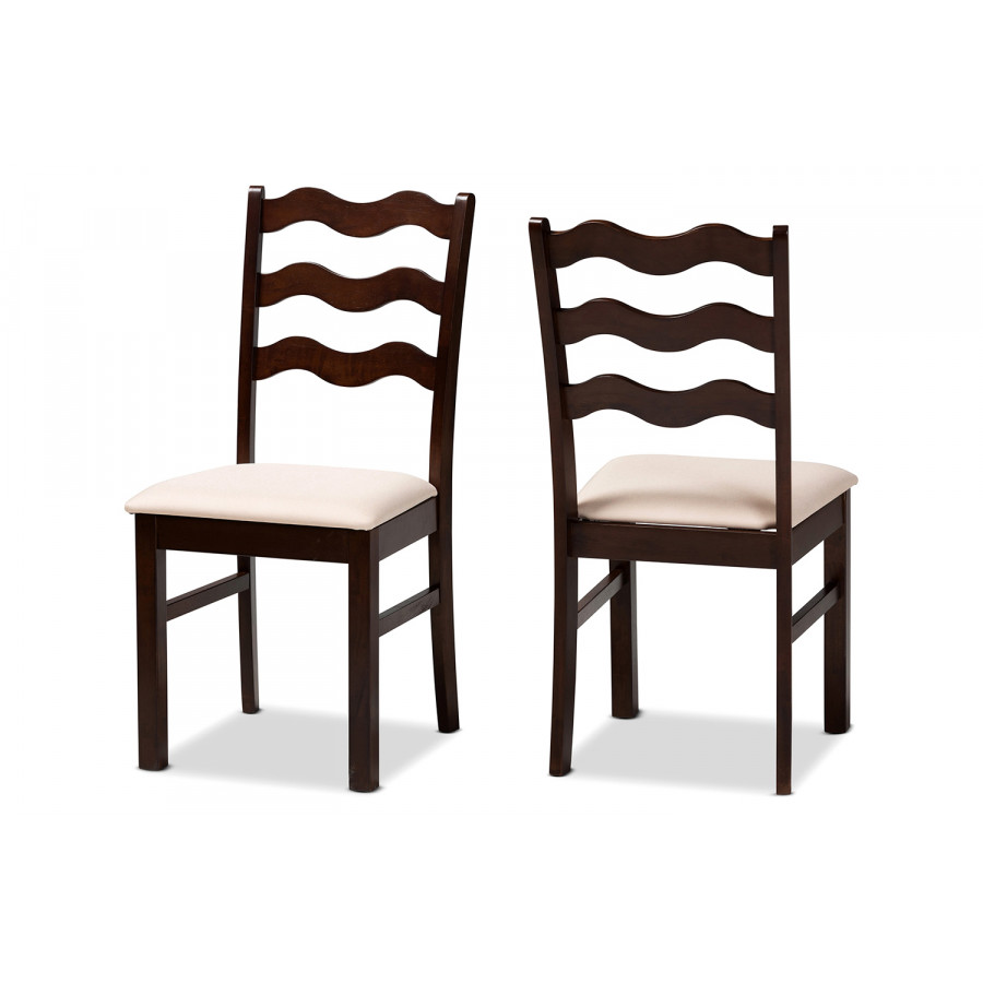 Baxton - Amara Mid-Century Modern 2-Piece Dining Chair Set