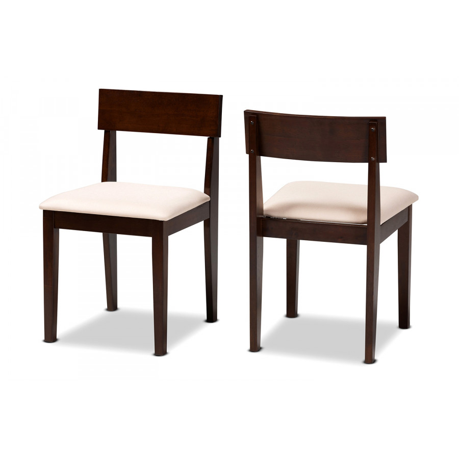 Baxton - Camilla Mid-Century Modern 2-Piece Dining Chair Set