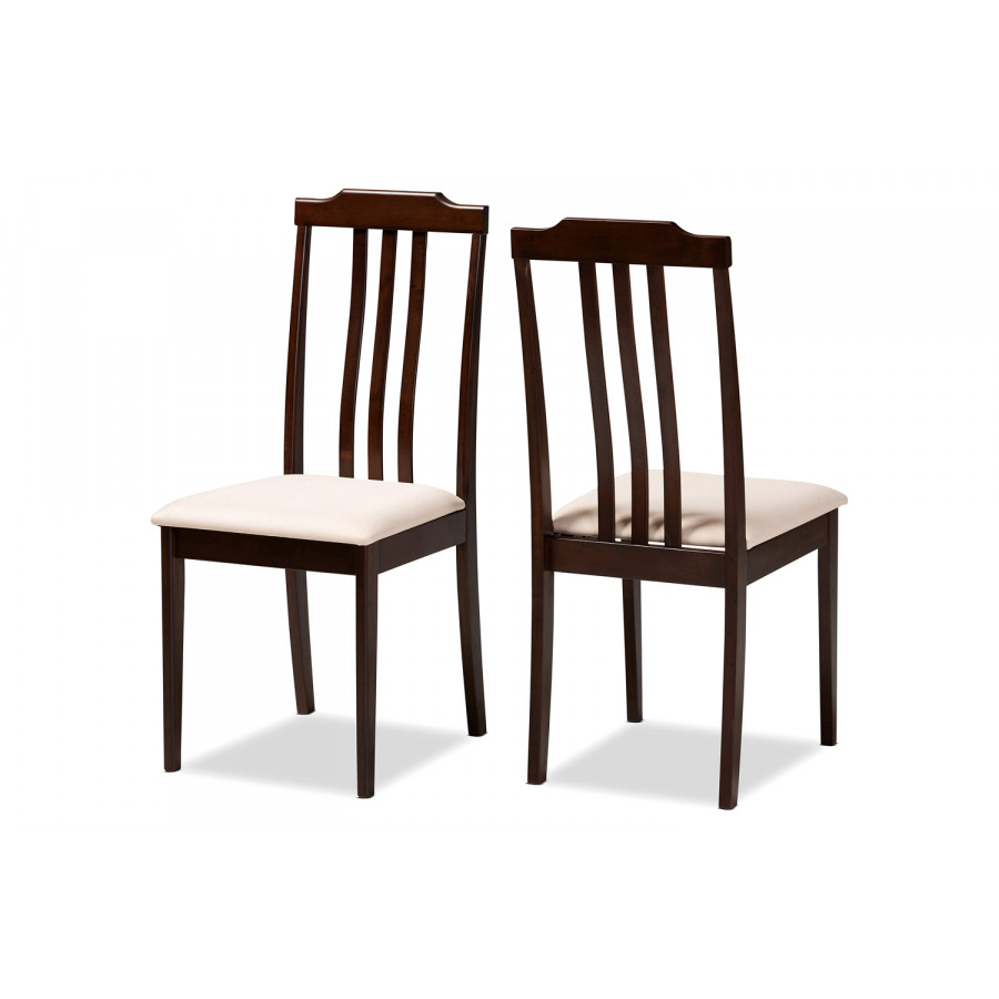 Baxton - Clarissa Mid-Century Modern 2-Piece Dining Chair Set
