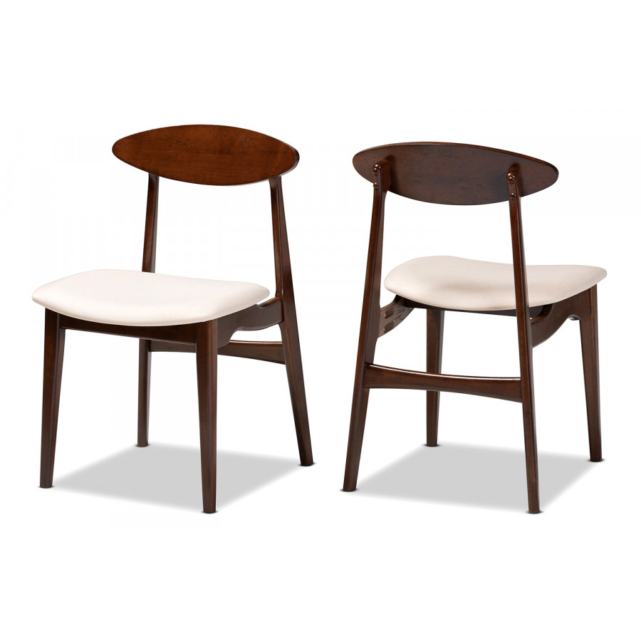 Baxton - Daria Mid-Century Modern 2-Piece Dining Chair Set
