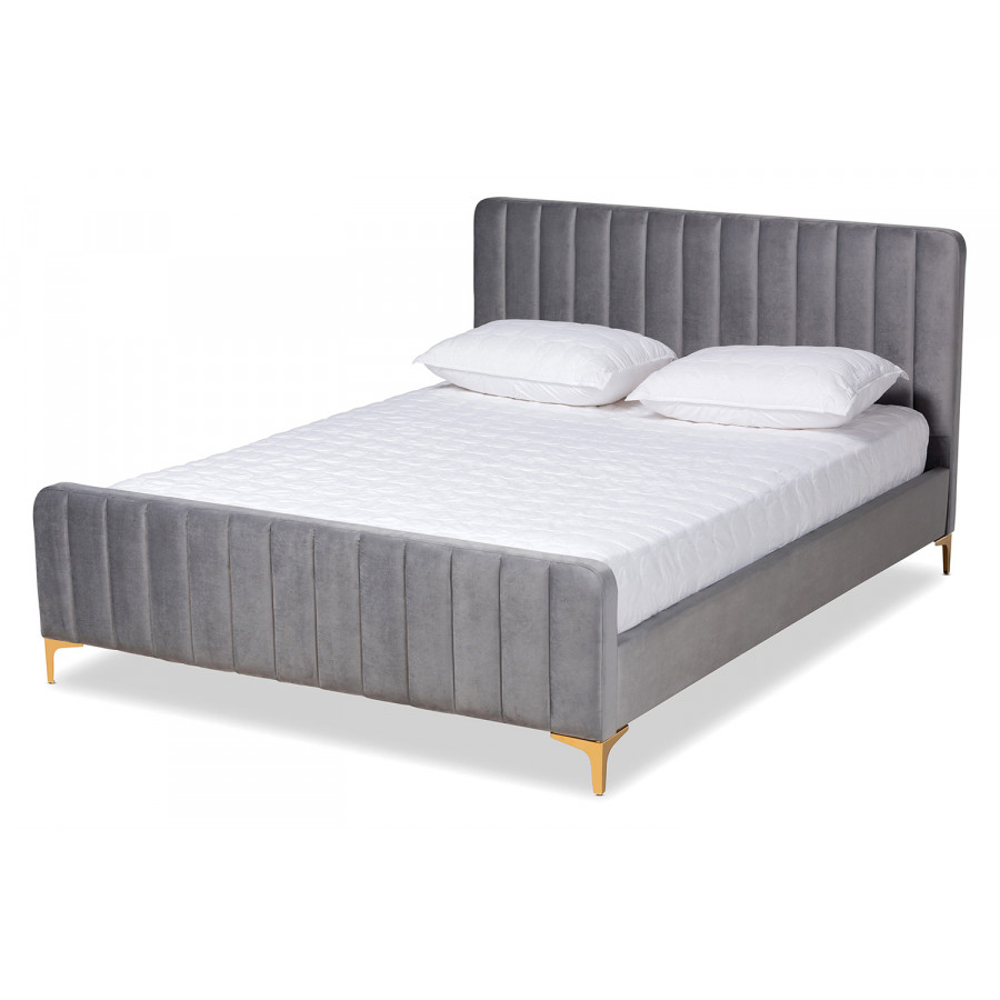 Baxton - Nami Modern King Size Platform Bed