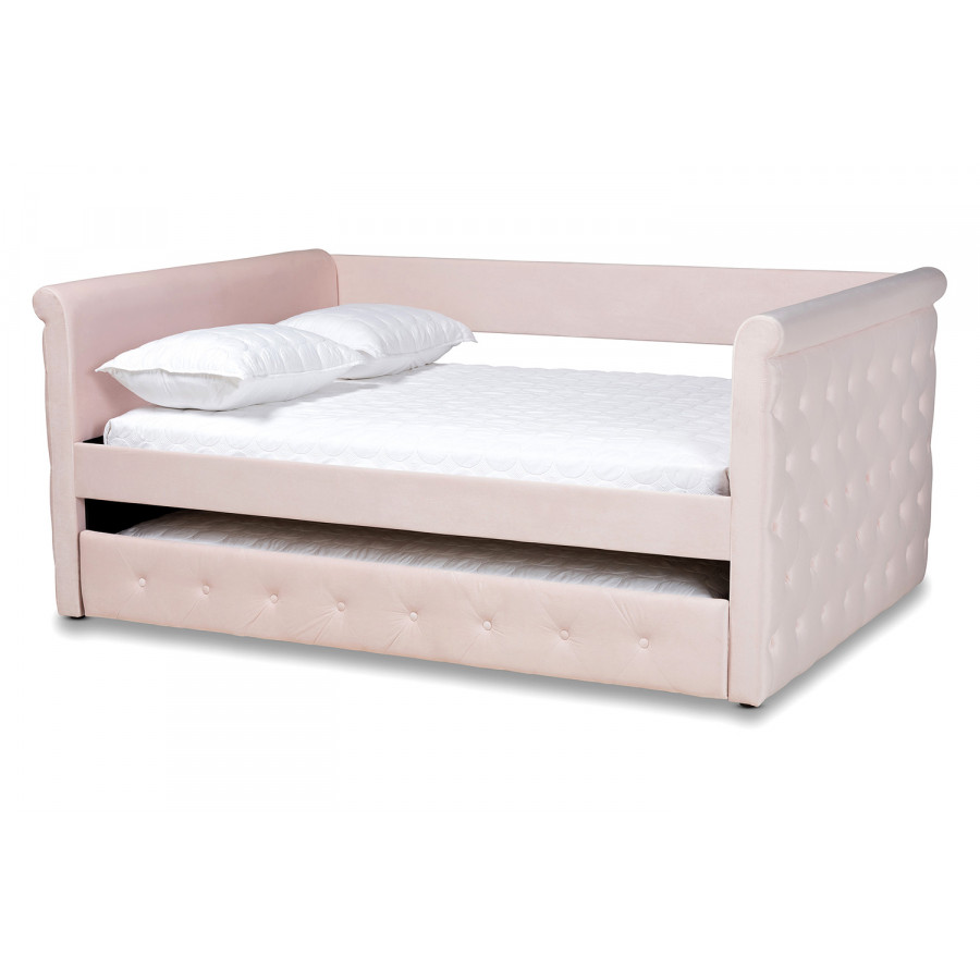 Baxton - Amaya Modern Full Size Daybed with Trundle