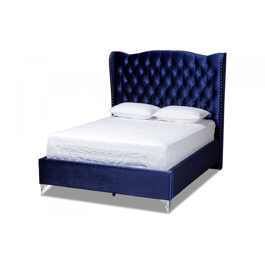 Baxton - Hanne Wingback Bed