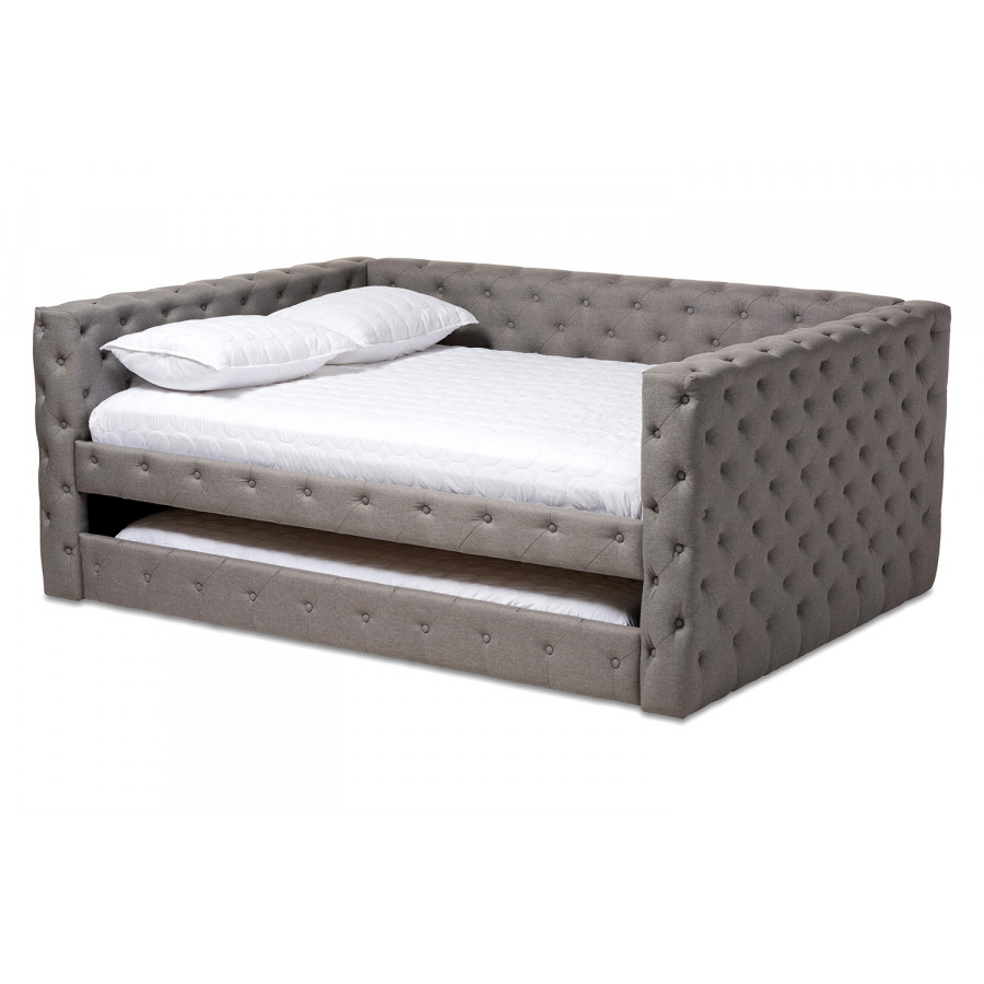 Baxton - Anabella Modern Queen Size Daybed with Trundle