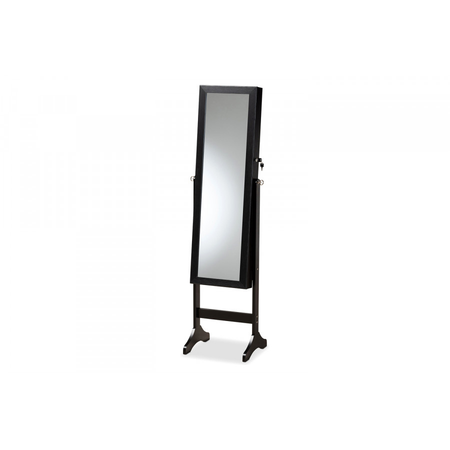 Baxton - Ryoko Modern Jewelry Armoire with Mirror