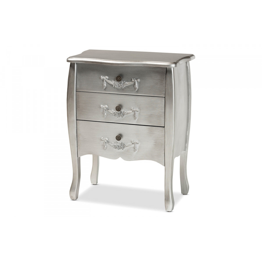 Baxton - Eliya 3-Drawer Storage Cabinet