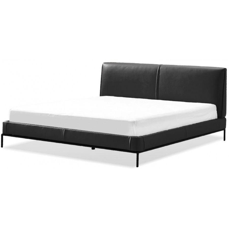 Mobital - Barolo Bed in Black, Leatherette