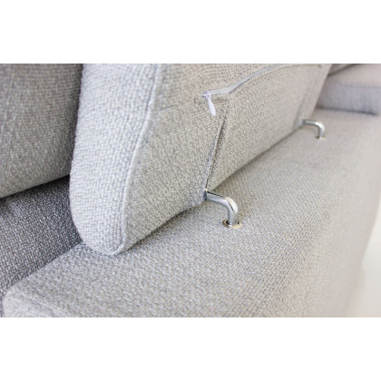 Mobital Chillout Queen Size Bed - Stone Boucle, Fabric