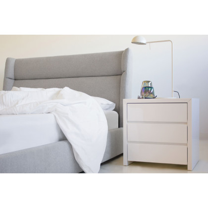 Mobital Cove King Size Bed - Gray Chenille, Fabric