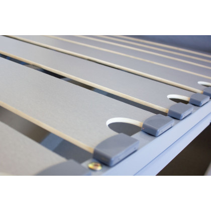 Mobital Lunar King Size Storage Bed - Greige, Fabric