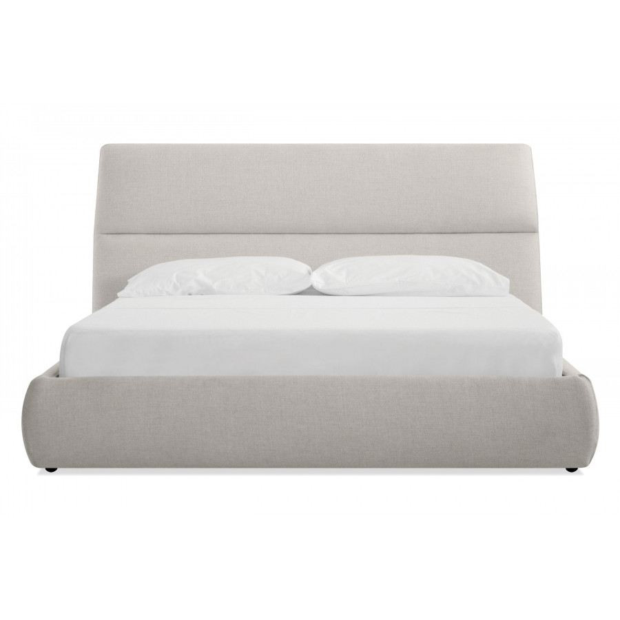 Mobital Lunar King Size Storage Bed - Greige, Fabric