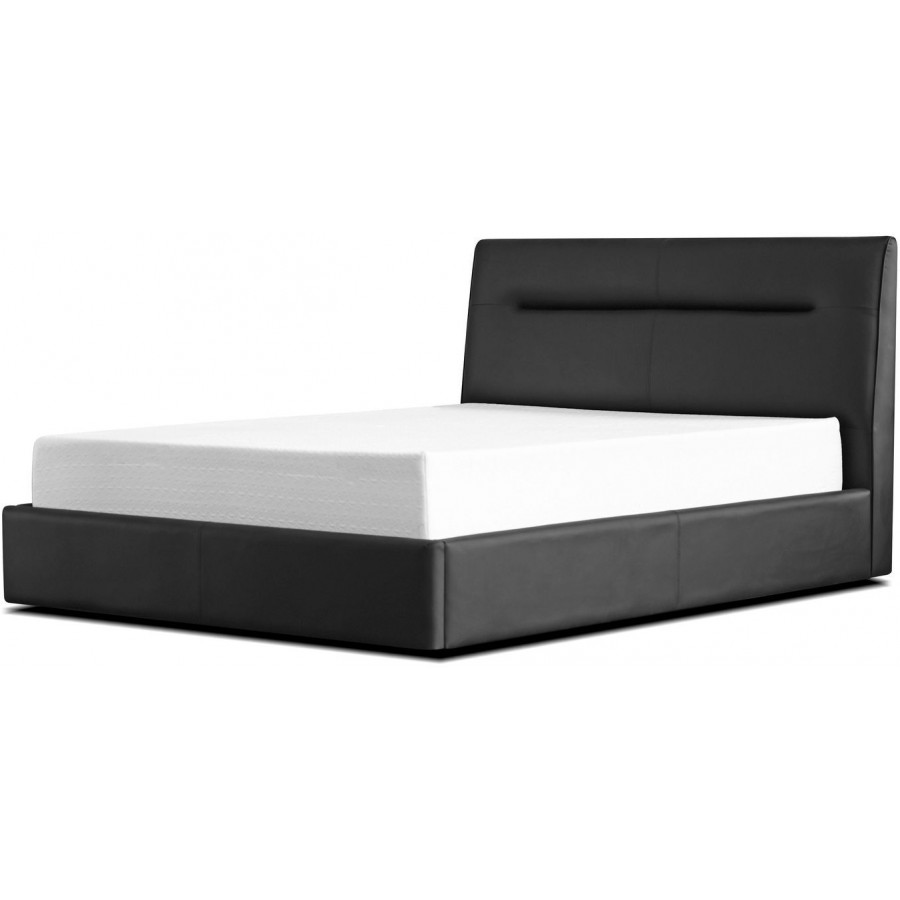 Mobital Noah Upholstered King Size Bed - Black, Leatherette