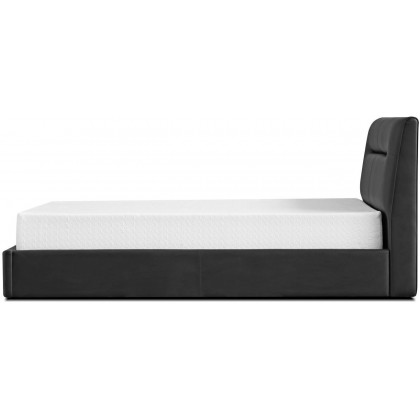Mobital Noah Upholstered King Size Bed - Black, Leatherette