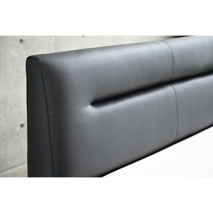 Mobital Noah Upholstered King Size Bed - Black, Leatherette