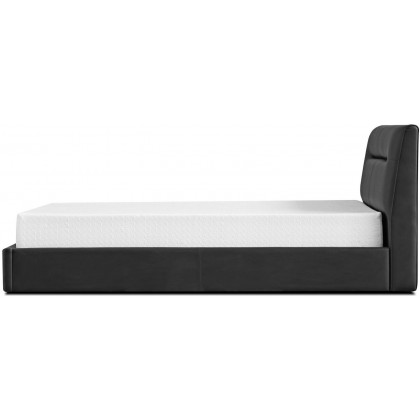 Mobital Noah Upholstered King Size Bed - Black, Leatherette