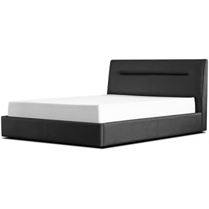 Mobital Noah Upholstered King Size Bed - Black, Leatherette
