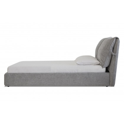 Mobital Plume King Size Bed - Heather Gray, Fabric