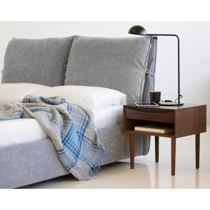 Mobital Plume King Size Bed - Heather Gray, Fabric